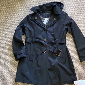 Suzy shier black trench coat